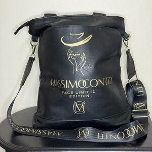 Massimo Contti Black and Gold Tote Bag